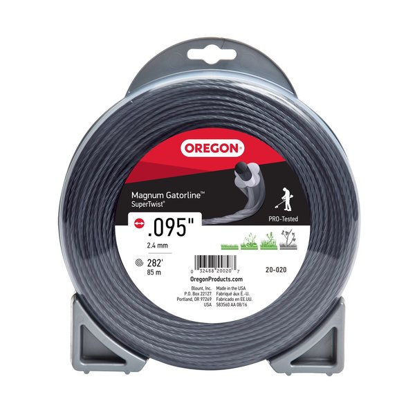 Oregon Magnum Gatorline SuperTwist Trimmer Line, .095" by 280', 1Lb Donut 20-020